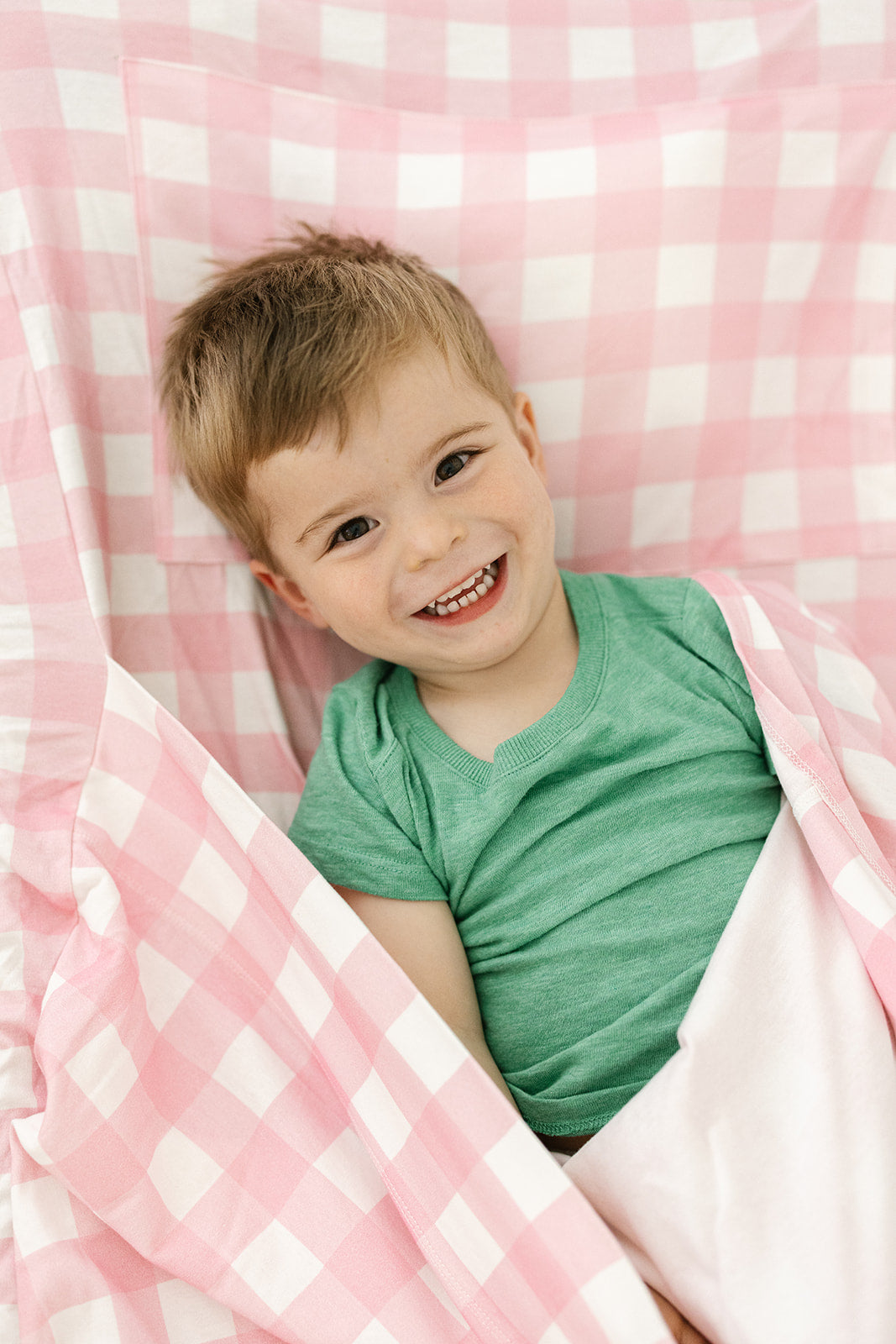 Yeah the Kids Co - All-in-1 Kindy / Daycare Sheet Set | Pink Gingham