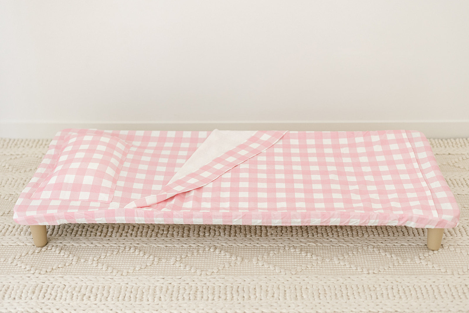 Yeah the Kids Co - All-in-1 Kindy / Daycare Sheet Set | Pink Gingham